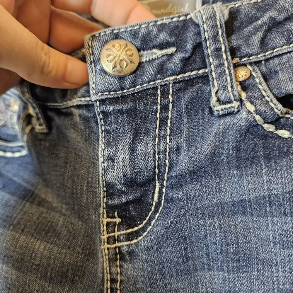 Soundgirl Juniors Size 3 Low Rise Cropped Embellished Sparkle Butt Cute Y2K